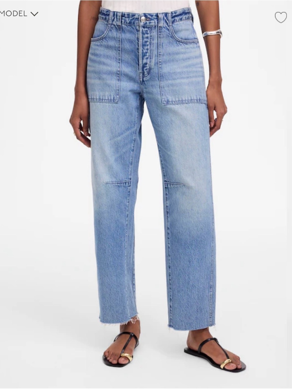 Madewell Darted Barrel Leg Jean